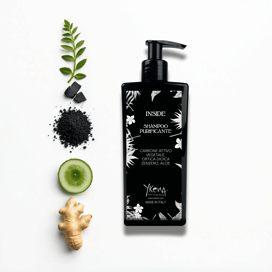 RIGENERA Shampoo purifying charcoal formula for scalp detox and hair revitalization
