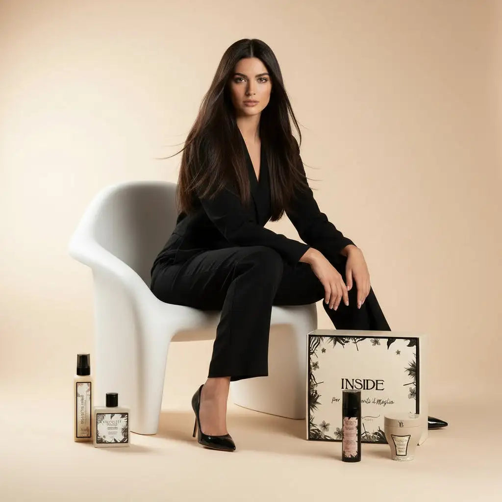 Giacca di velluto nero con scollatura a V e maniche lunghe