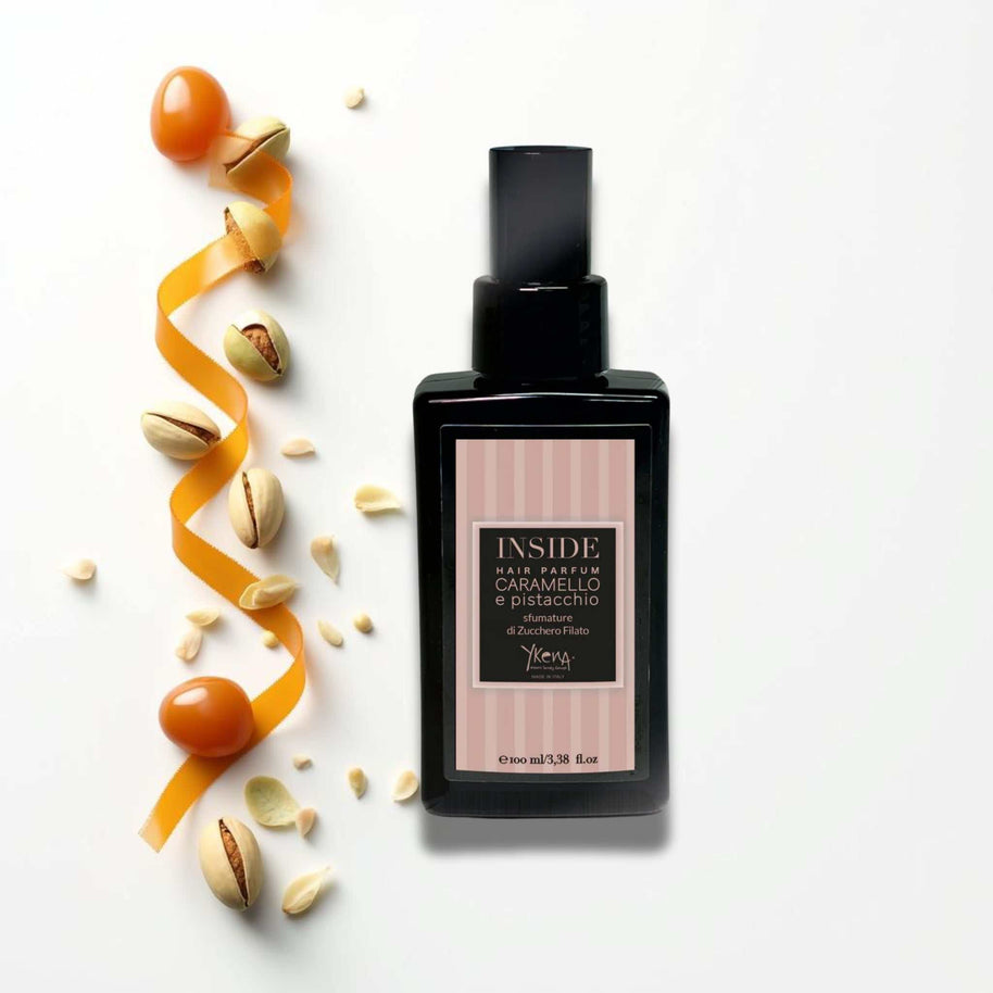 Hair Perfume Inside™ Caramello e Pistacchio spray profumato per capelli morbidi e idratati