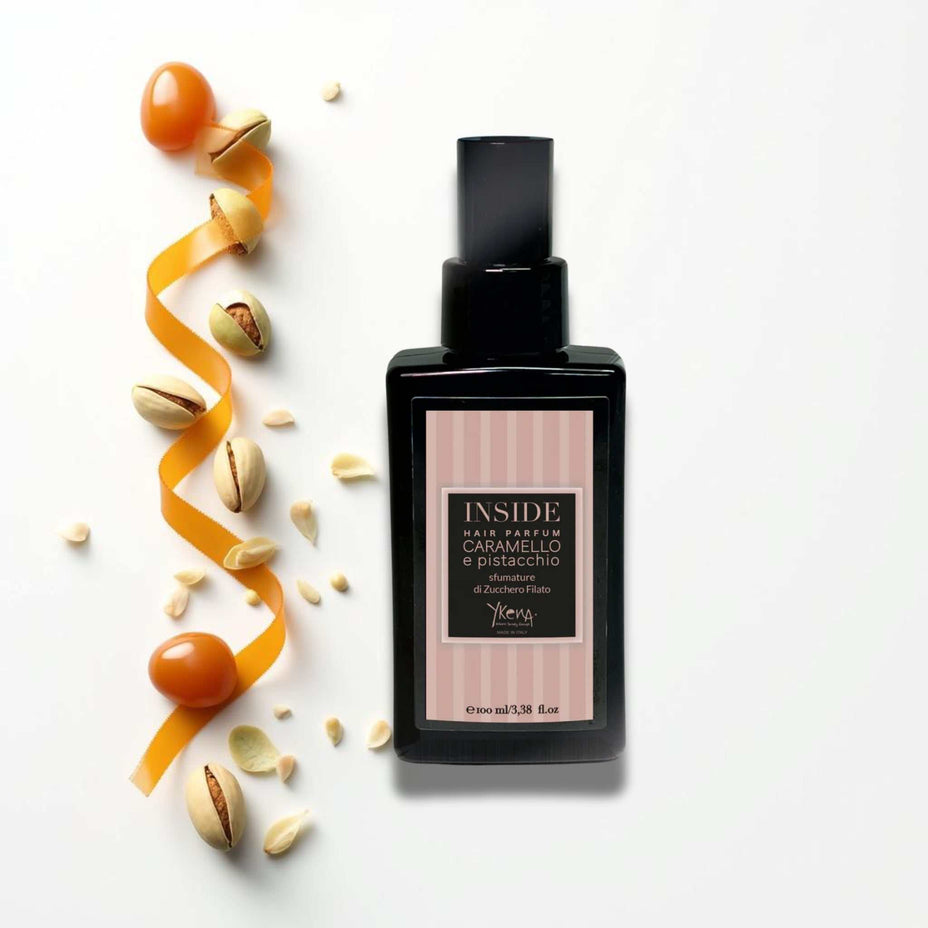 Hair Perfume Inside™ Caramello e Pistacchio spray profumato per capelli morbidi e idratati