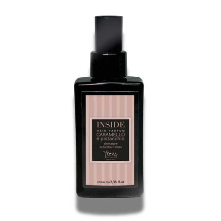 Spray profumato Hair Perfume Inside™ Caramello e Pistacchio per capelli morbidi e setosi