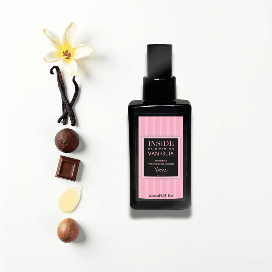 Hair Perfume Inside™ Vaniglia e Cioccolato spray profumato per capelli con acido ialuronico e seta idrolizzata